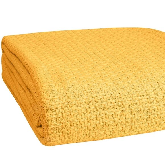 NEW Belizzi Home 100% Cotton Knit Queen Size Bed or Sofa Blanket - Picture 1 of 6